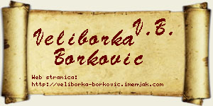 Veliborka Borković vizit kartica